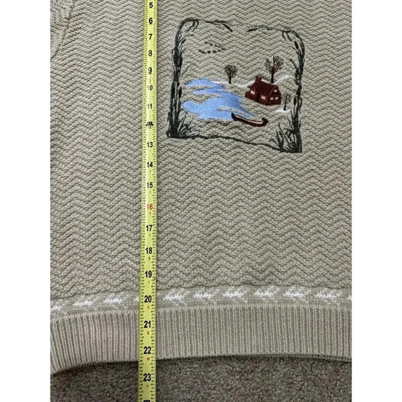 CABELAS Womens Sweater Embroidered Chunky Knit Pullover MEDIUM Lot Of 2 Grandpa - Picture 14 of 14